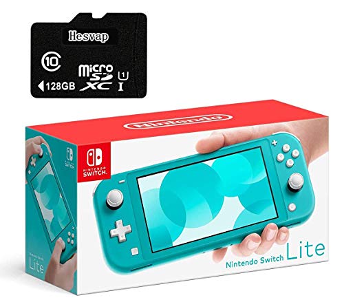 Newest Nintendo Switch Lite Game Console - 5.5” Touchscreen, Built-in Plus Control Pad, 128GB Micro SD Card Included (Turquoise) | Portable Gaming for Travel, Commuting & Home Entertainment