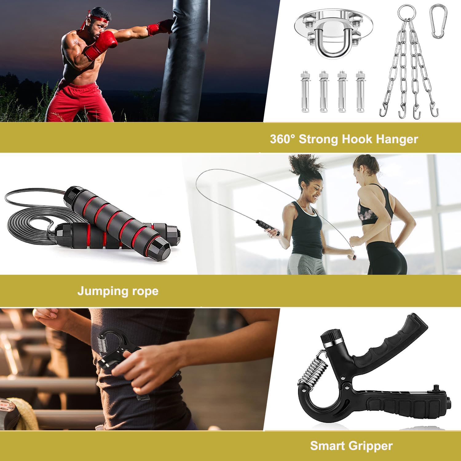 Best Hanging Punching Bag for Adults - Unfilled PU Boxing Bag Set with Gloves, Wraps, Chain & Hook for MMA, Karate, Taekwondo, Muay Thai - Perfect for Home Gym Training & Combat Sports Practice