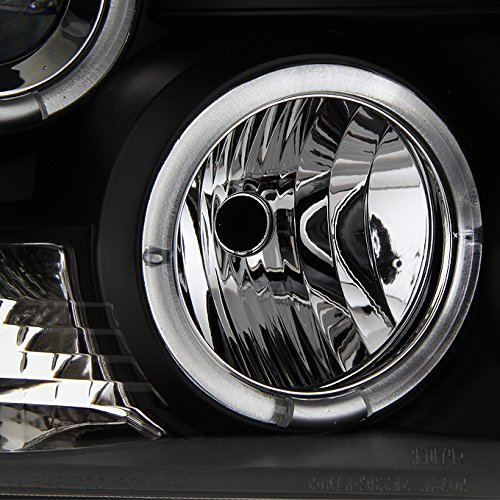 AKKON LED Headlights and Tail Lights for 2013-2018 Ram 1500/2500/3500 - Black Halo Projector Headlights with DRL & Red LED Tail Lamps + Wiring Kit - Upgrade Your Truck Lighting for Night Driving and Off-Road Adventures