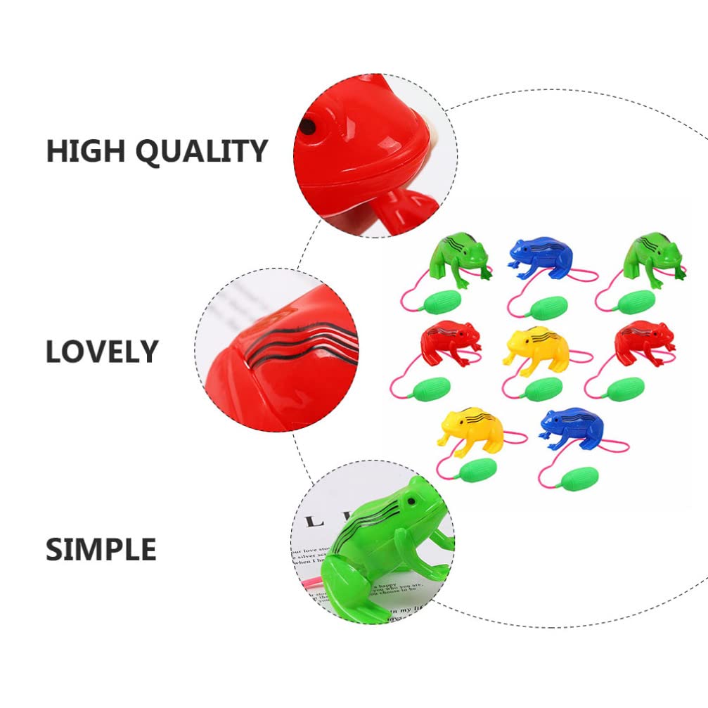 NUOBESTY 8pcs Jumping Frog Toys - Plastic Mini Hopping Horse Toys for Kids - Fun Outdoor & Indoor Play for Children - Perfect for Birthday Parties, Classroom Rewards & Backyard Games