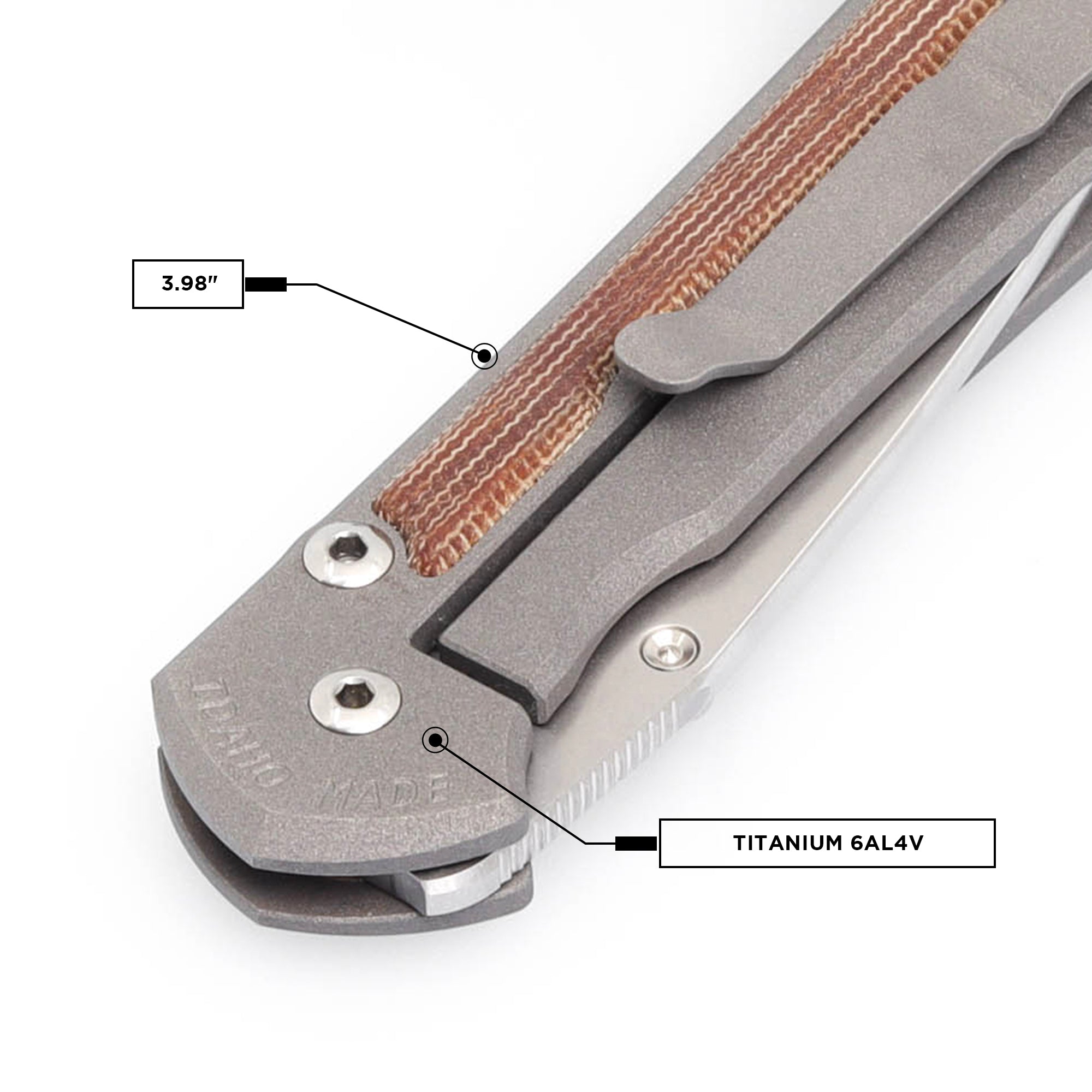 Chris Reeve Knives Small Sebenza 31 LH - Natural Canvas Micarta Inlay Drop Point Folding Knife | EDC, Outdoor, Camping & Survival Gear