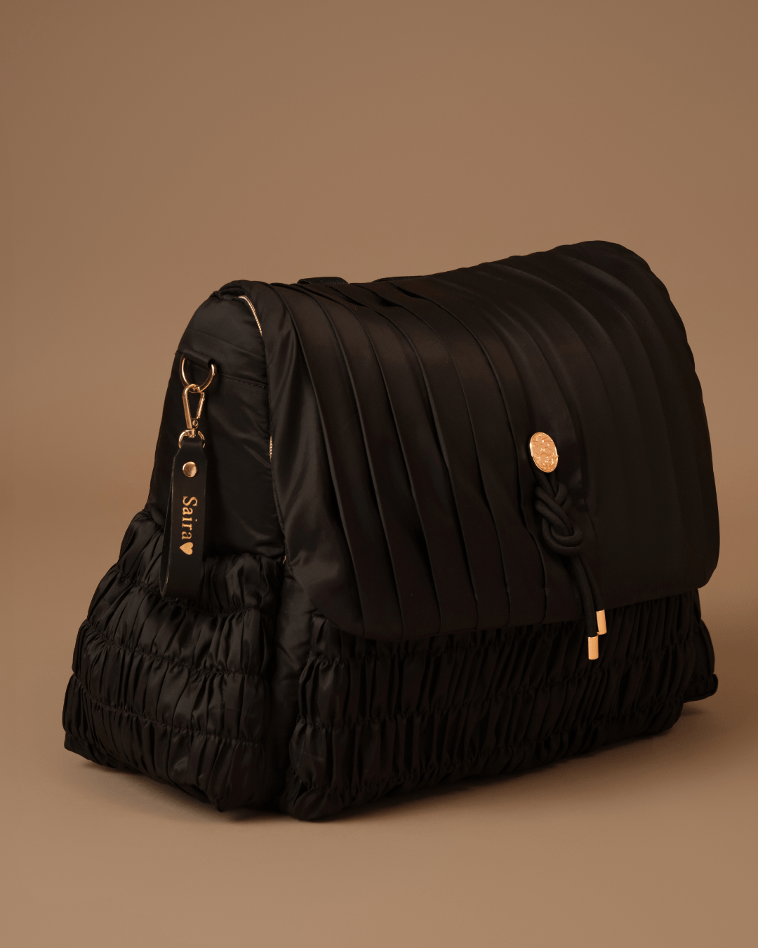 Premium Black Dune Diaper Bag - Large Waterproof Baby Tote with Insulated Pockets for Moms & Dads - Perfect for Travel, Daycare & Family Outings