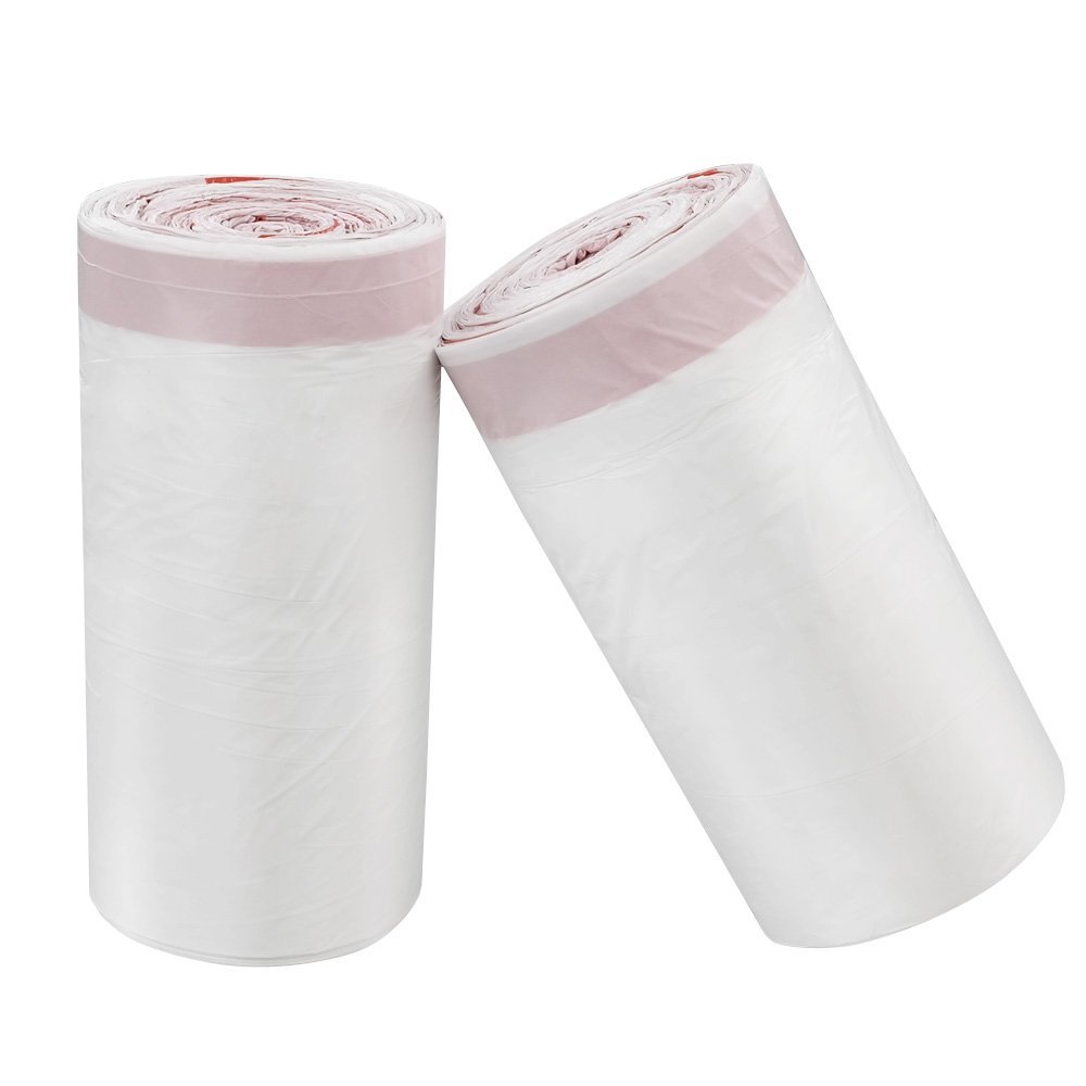 3 Gallon Small Drawstring Trash Bags - 120 Count White Kitchen Garbage Bags for Bathroom, Office & Bedroom Waste Disposal