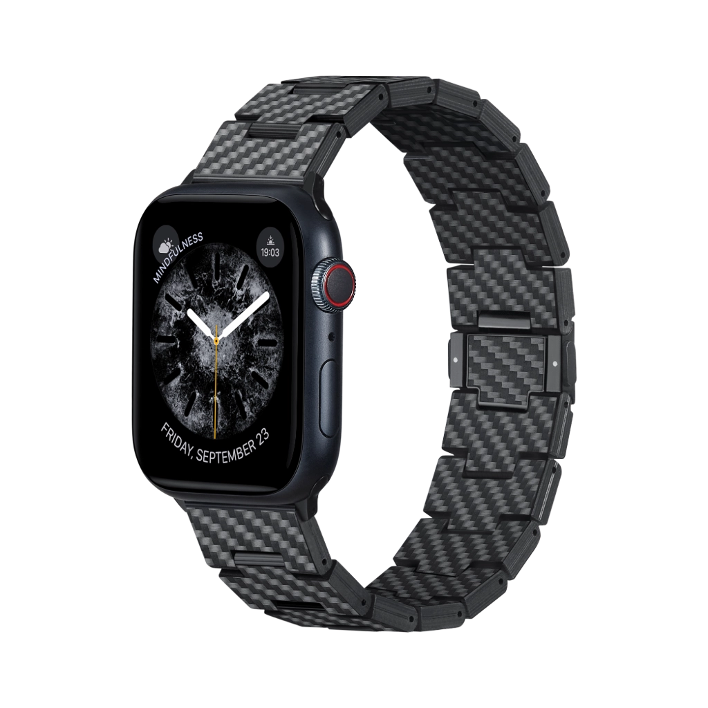 Premium Carbon Fiber Watch Band for Apple Watch Series 8/7/6/SE - Lightweight & Durable Replacement Strap for Workout, Running & Everyday Use