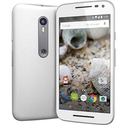 Motorola Moto G 3rd Gen 8GB Unlocked GSM Smartphone - White | Dual SIM | Android Phone for Travel & Business Use