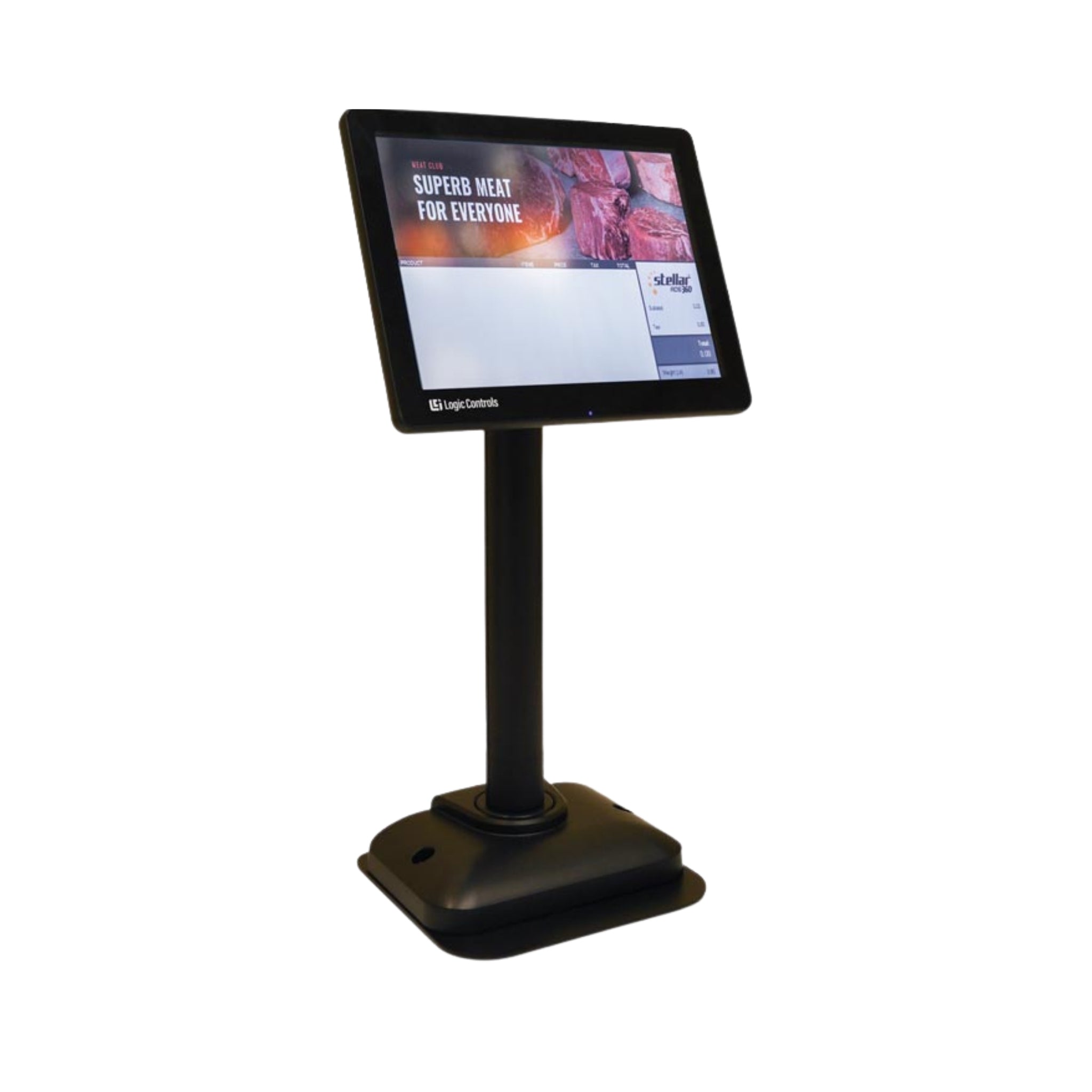 Logic Controls LV5000 Pole Display - 16x2 LCD POS Customer Screen for Retail & Restaurant - Perfect for Checkout Counters, Drive-Thrus, and Order Tracking