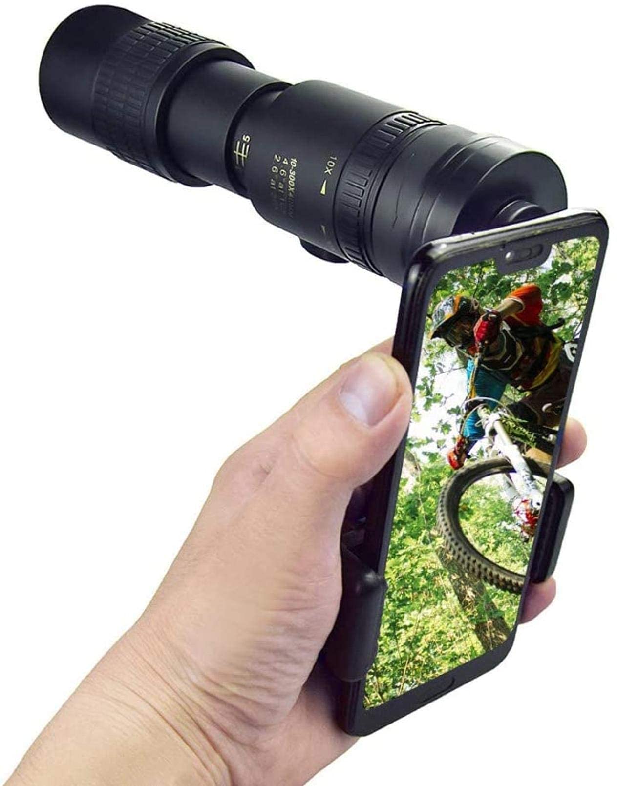 12X50 High Power HD Monocular Telescope with Tripod & Universal Phone Clip - BAK4 Prism, Waterproof for Bird Watching, Hunting, Hiking & Outdoor Adventures - Compatible with Smartphones for Stargazing & Nature Observation
