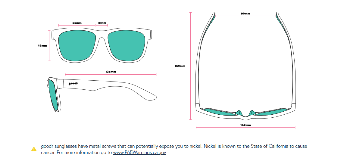 Goodr BFG Polarized Sunglasses for Men & Women - UV Protection, Lightweight, Comfortable - Perfect for Running, Cycling, and Outdoor Sports
