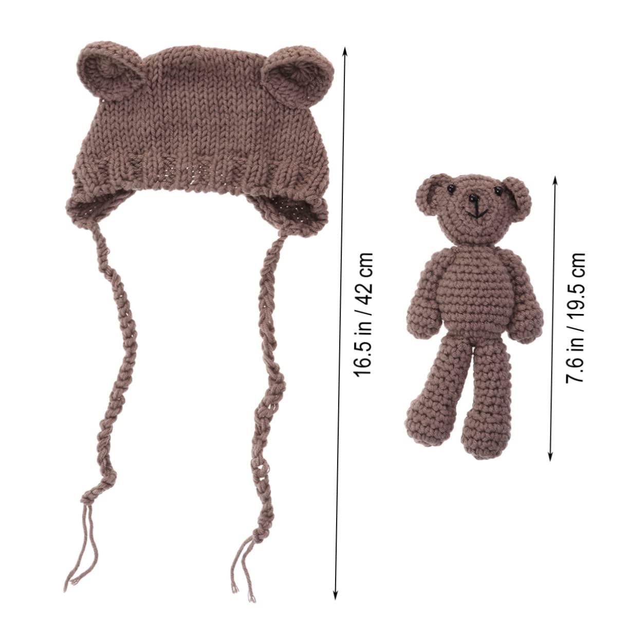 OSALADI Knitted Baby Photography Hat - Soft Crochet Bear Cap for Newborn Photo Shoots | Cute Infant Photo Prop & Newborn Gift