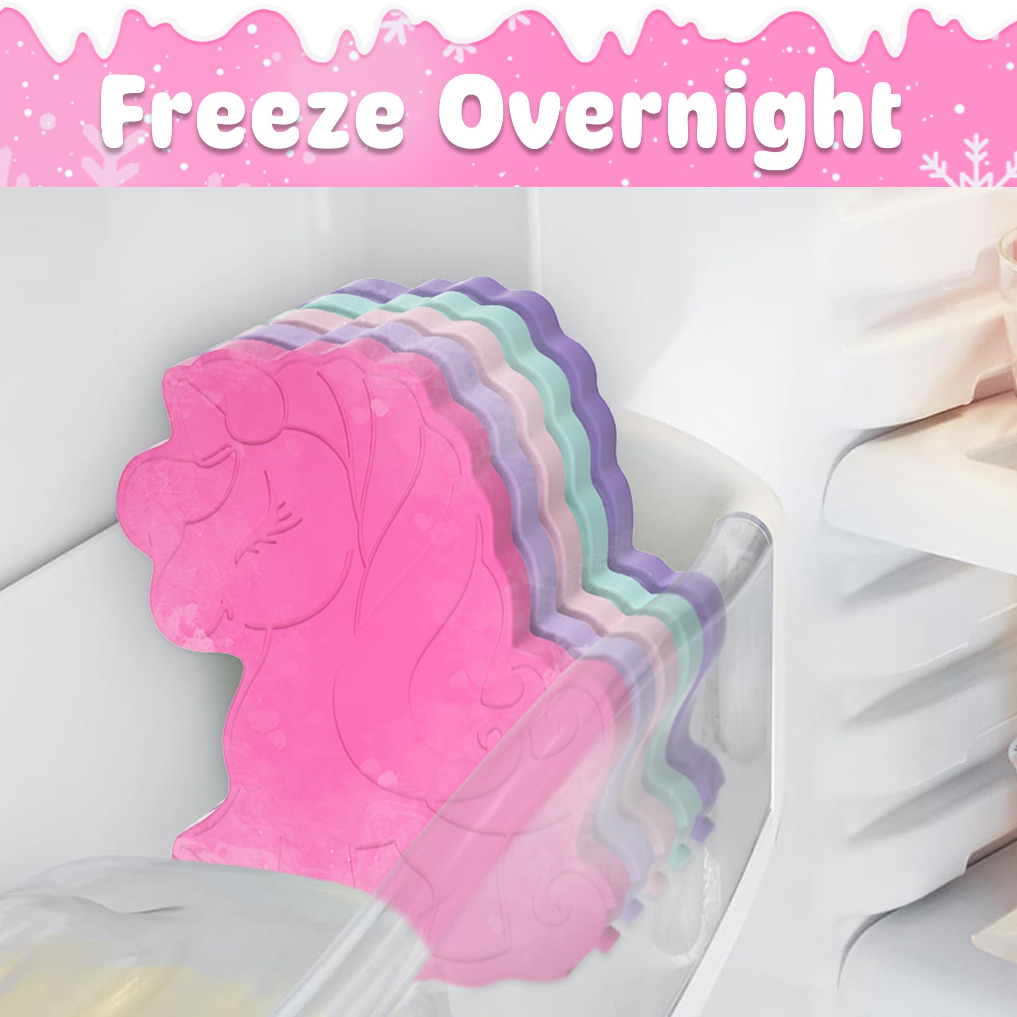 HiYZ Kids Ice Packs for Lunch Boxes - Slim & Reusable Ice Packs for School Lunch, Picnics & Outdoor Activities - Perfect for Keeping Food Fresh in Coolers & Lunch Bags