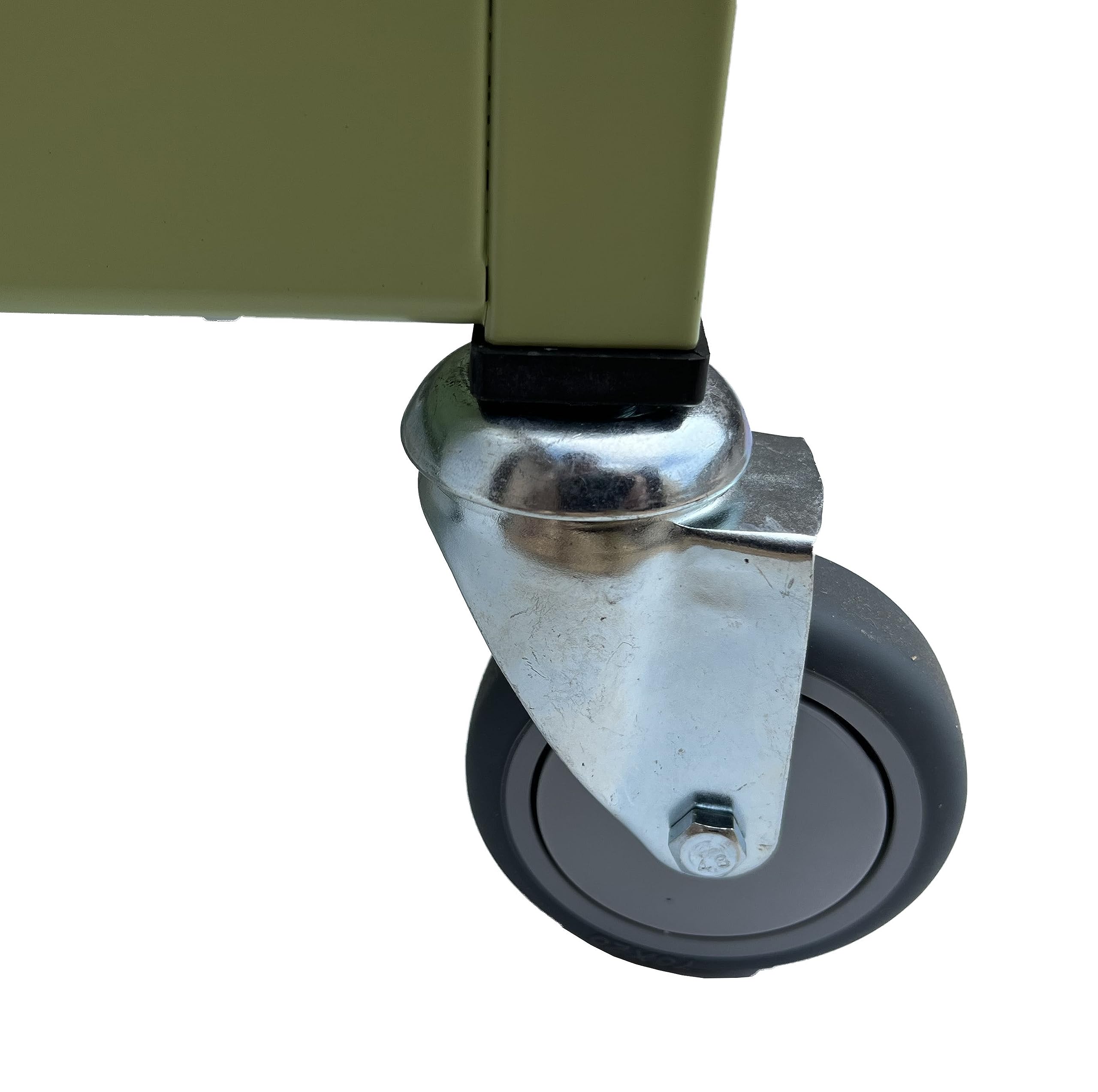 Rolling Book Truck Cart with 3 Flat Shelves - Heavy Duty Library Book Cart with Swivel Lockable Casters 3001 Apple Green - Perfect for Classroom, Library & Office Organization