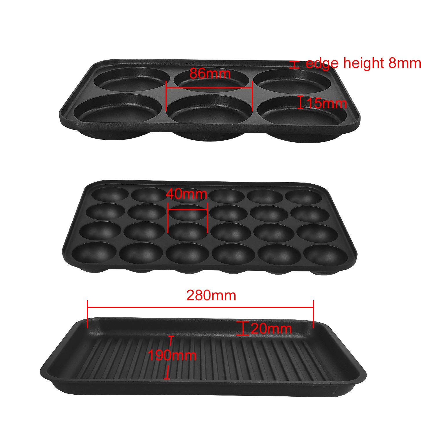 Non-Stick Electric Baking Maker with 3 Interchangeable Plates for Waffles, Pancakes & Cake Pops - Perfect for Home Kitchen, Breakfast & Party Snacks