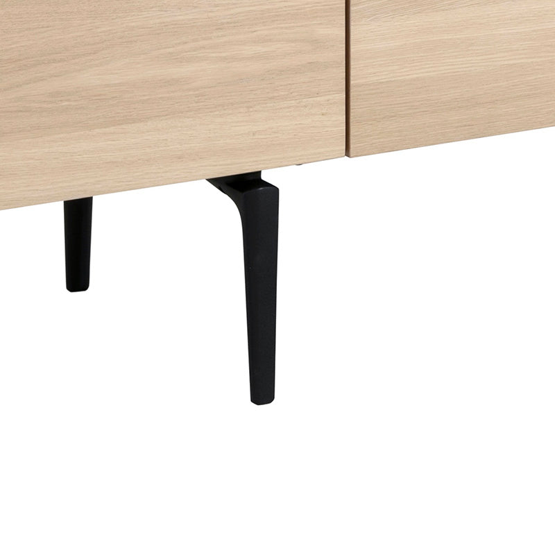 BROGAN 200cm Natural Wood Sideboard Buffet Cabinet for Dining Room, Living Room Storage & Home Decor