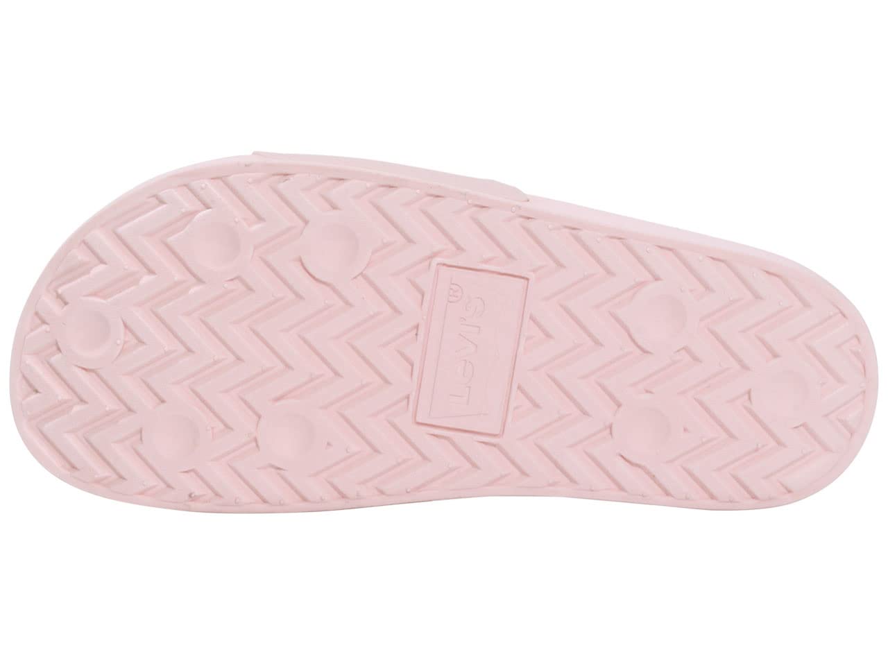 Levi's Women's Batwing Slide Sandals - Slip-On Comfort Shoes with Logo in Blush Pink, Size 8 (520245) | Perfect for Beach, Pool & Summer Outfits