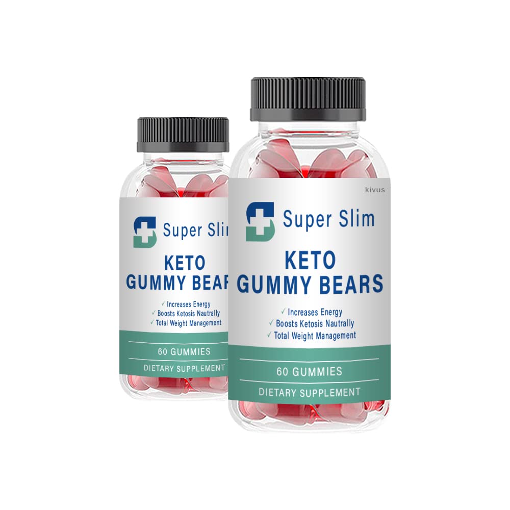 (2 Pack) Super Slim Keto Gummies - 120 Count | Weight Loss Supplement for Women & Men | Perfect for Low Carb Diet & Ketogenic Lifestyle