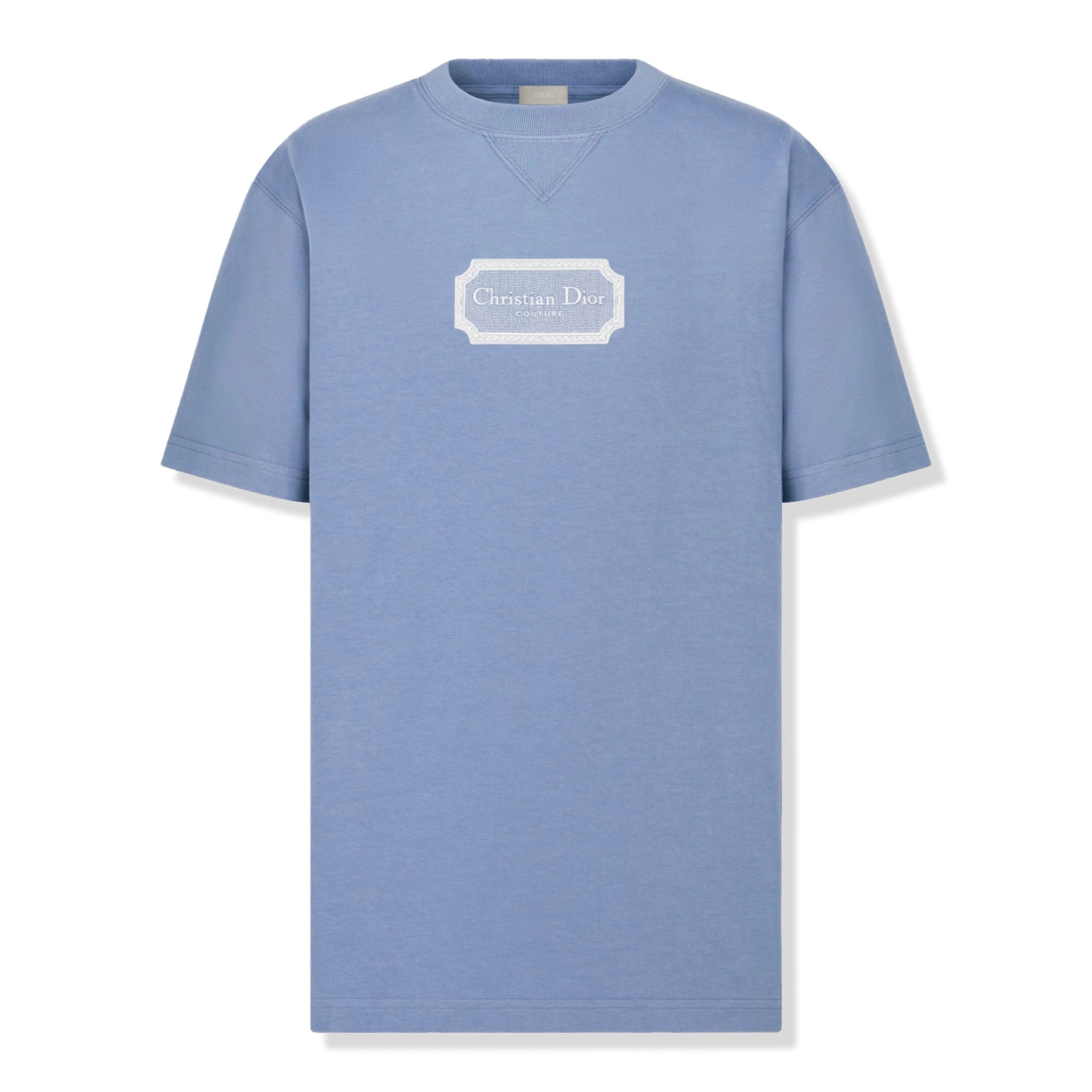 Dior 'Christian Dior Couture' Relaxed Fit Blue Cotton T-Shirt for Men - Casual Wear, Street Style & Luxury Fashion