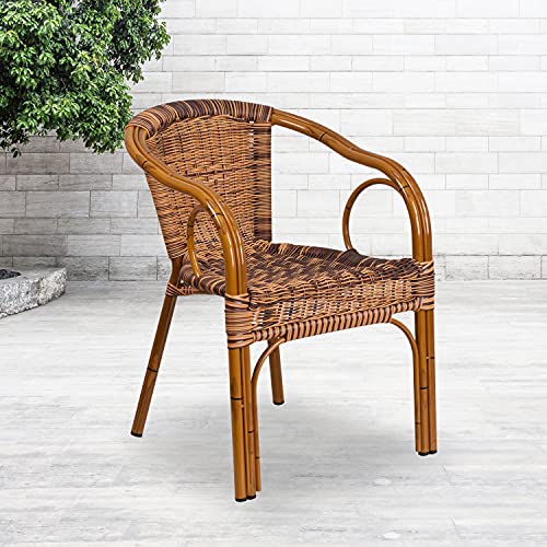 Burning Brown Rattan/Dark Red Bamboo-aluminum Frame