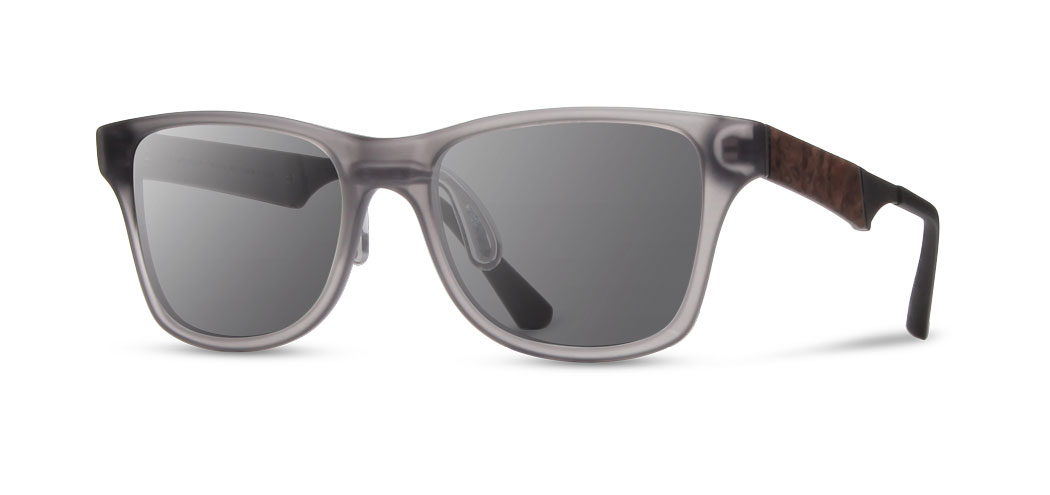 Shwood Canby ACTV Sunglasses - Matte Smoke Frame with Grey Polarized Lenses for Outdoor Sports & Driving | UV Protection & Anti-Glare