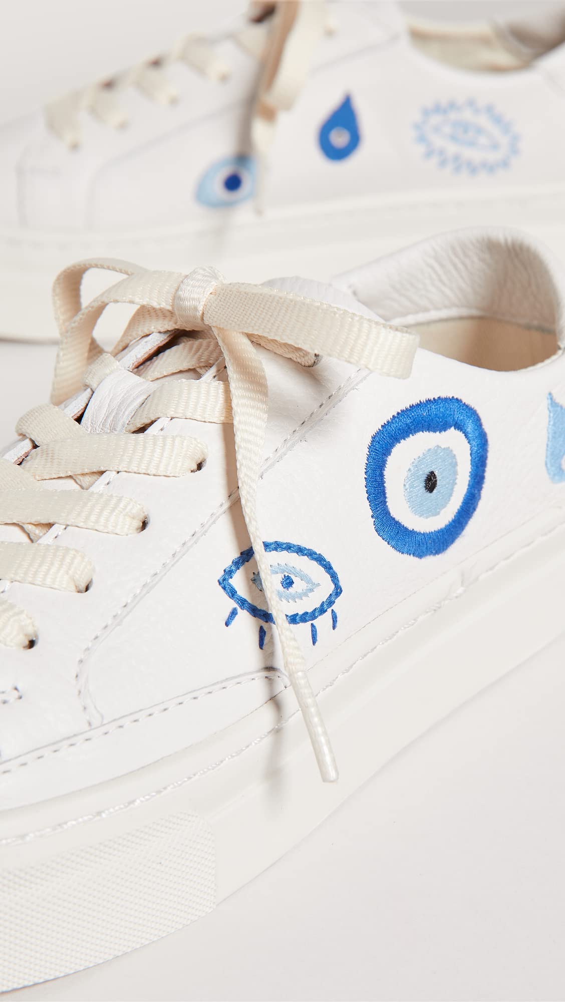 Soludos Women's Ibiza Evil Eye Platform Sneakers - Stylish Casual Shoes for Women | Comfortable Walking & Everyday Wear | Perfect for Summer Outfits, Beach Trips & Boho Fashion