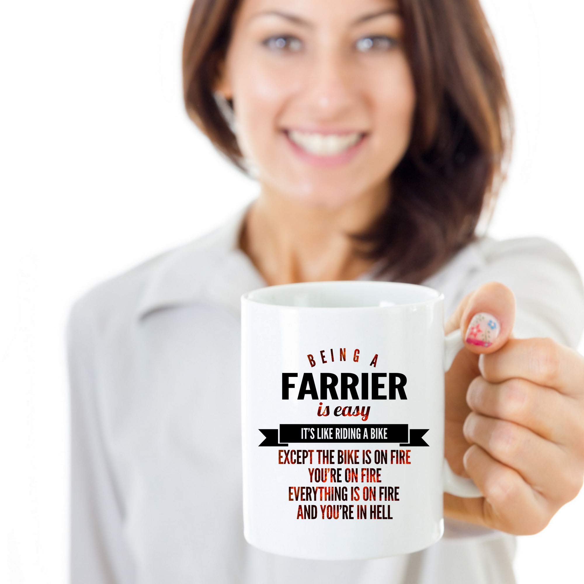 11 oz White Farrier Coffee Mug - Funny Gift for Farriers, Women & Men - Perfect for Horse Lovers, Coworker Gifts & Veterinary Humor