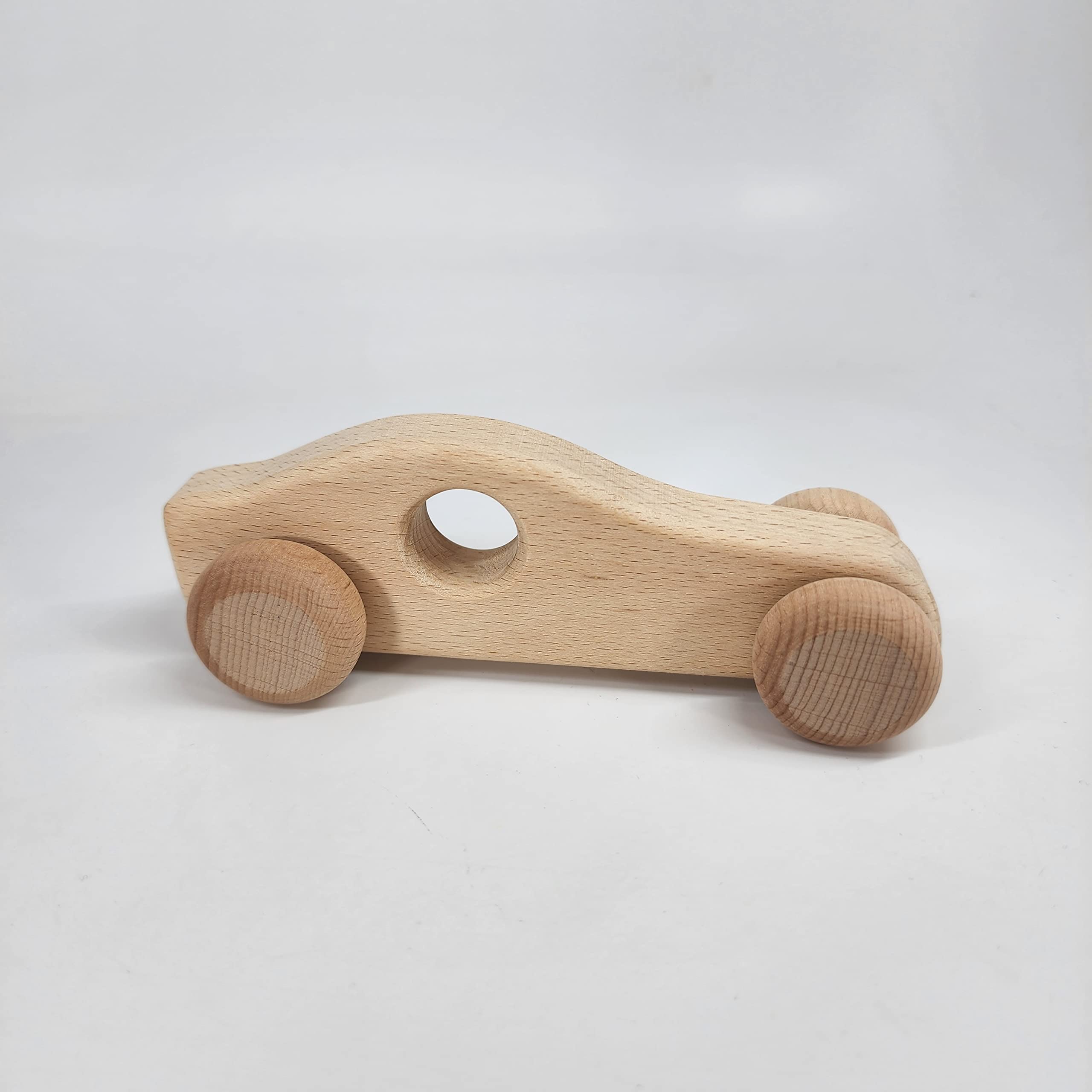 2 Pack Wooden Cars for Toddlers & Babies - Montessori Baby Rattles & Teething Toys - Perfect for Early Learning, Sensory Play & Travel Entertainment