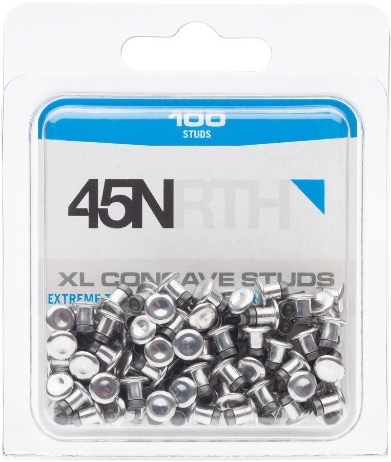 45NRTH XL Concave Carbide Aluminum Tire Studs - Pack of 100 for Winter Biking & Snow Traction