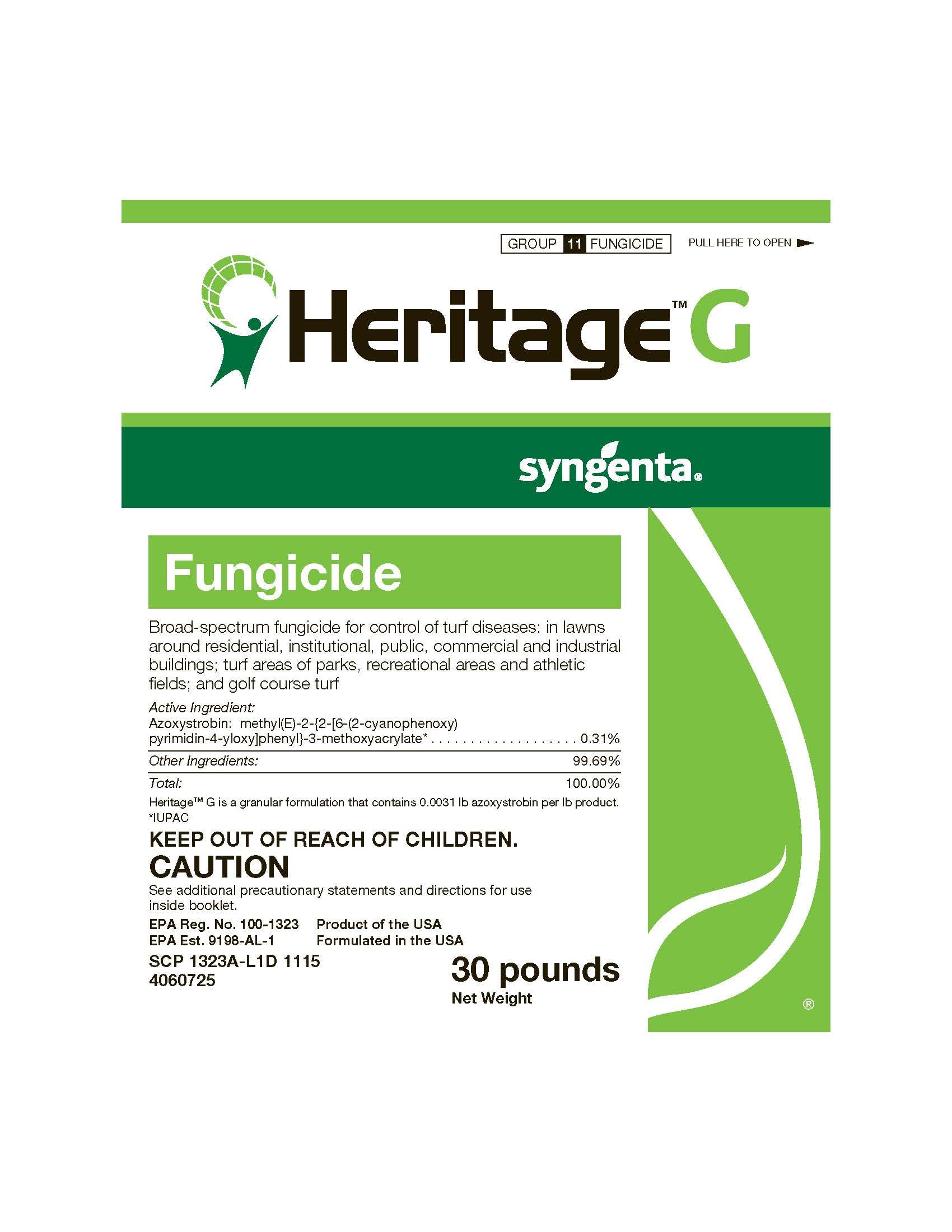 Heritage Granular Fungicide - 30 lb Bag for Lawns, Golf Courses & Turf Protection | Controls Fungal Diseases in Grass & Plants