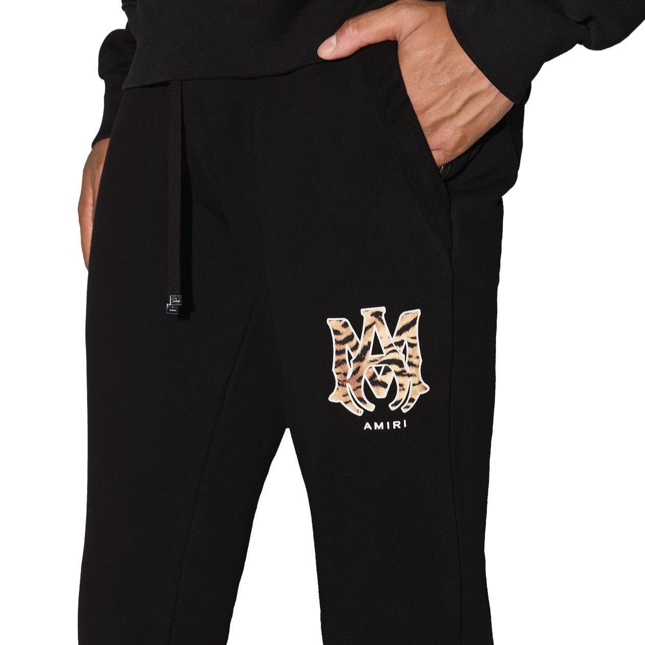Amiri Luna New Year Sweatpants for Men - Comfortable Casual Joggers with Elastic Waistband - Perfect for Chinese New Year Celebrations, Lounge Wear and Street Style Fashion