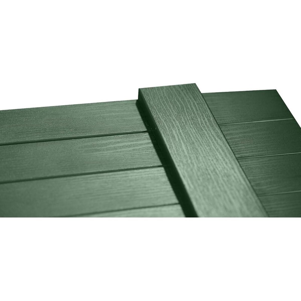 EVB14067GR 67-Inch Green Vinyl Shutters for Windows - Durable Exterior Shutters for Home, Patio & Garden Decor