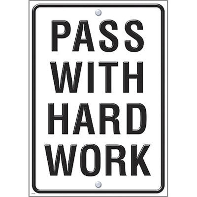 Argus® Motivational Poster - Pass With Hard Work - Inspirational Wall Art for Office, Classroom & Home Decor