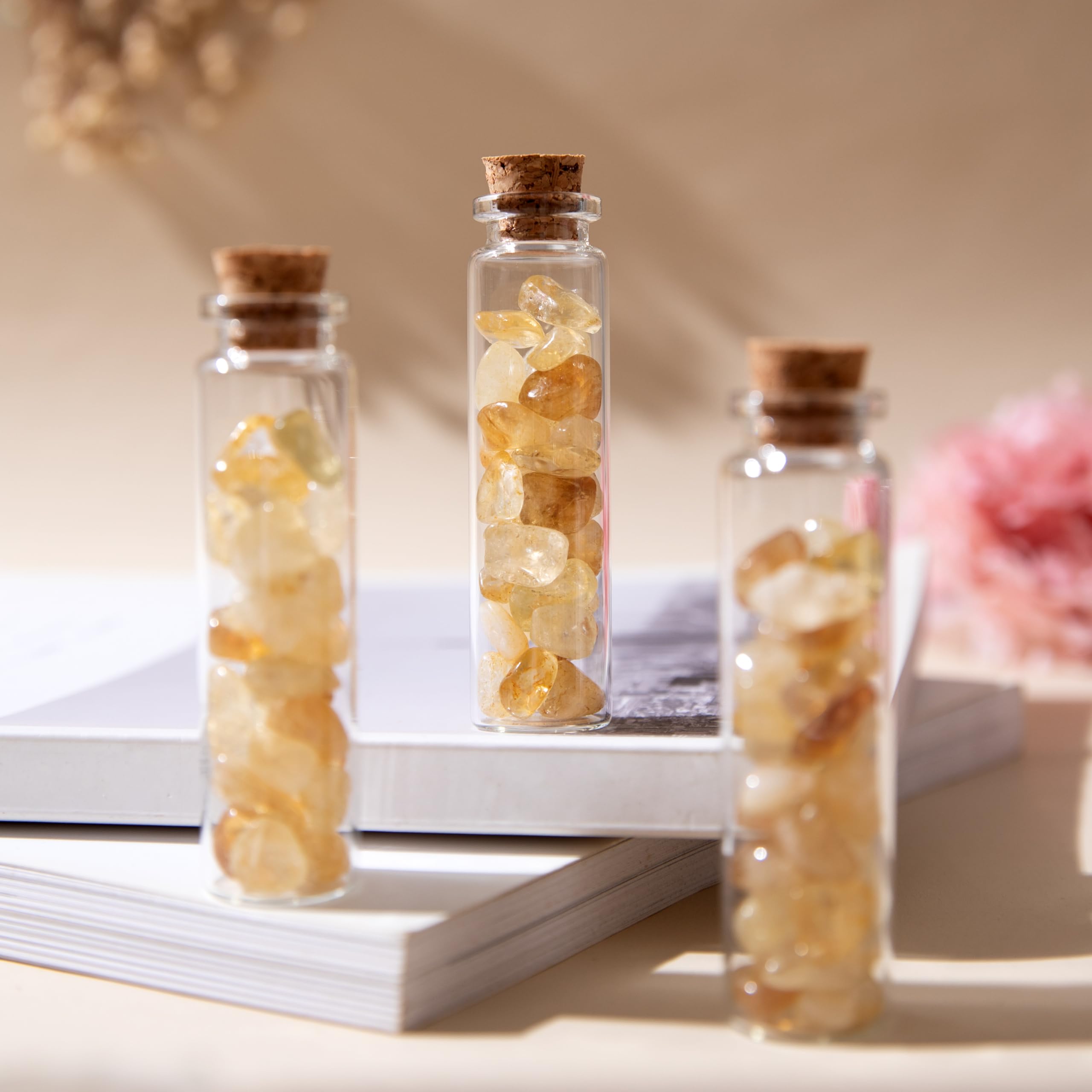 Magic Season Decorative Glass Bottles - 24 Pack Mini Glass Vials (0.68 fl oz) for DIY Crafts, Wedding Favors, Essential Oils & Home Decor - Perfect for Holiday Gifts, Party Decorations and Bathroom Organization