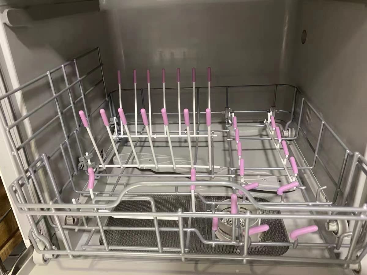 30pcs Universal Silicone Dishwasher Rack Prong Caps - Dishwasher Rack Repair Kit, Rust Prevention for Dishwasher Tines (Purple) - Protect Dishes & Prevent Scratches