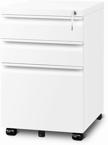 3 Drawer Matte White