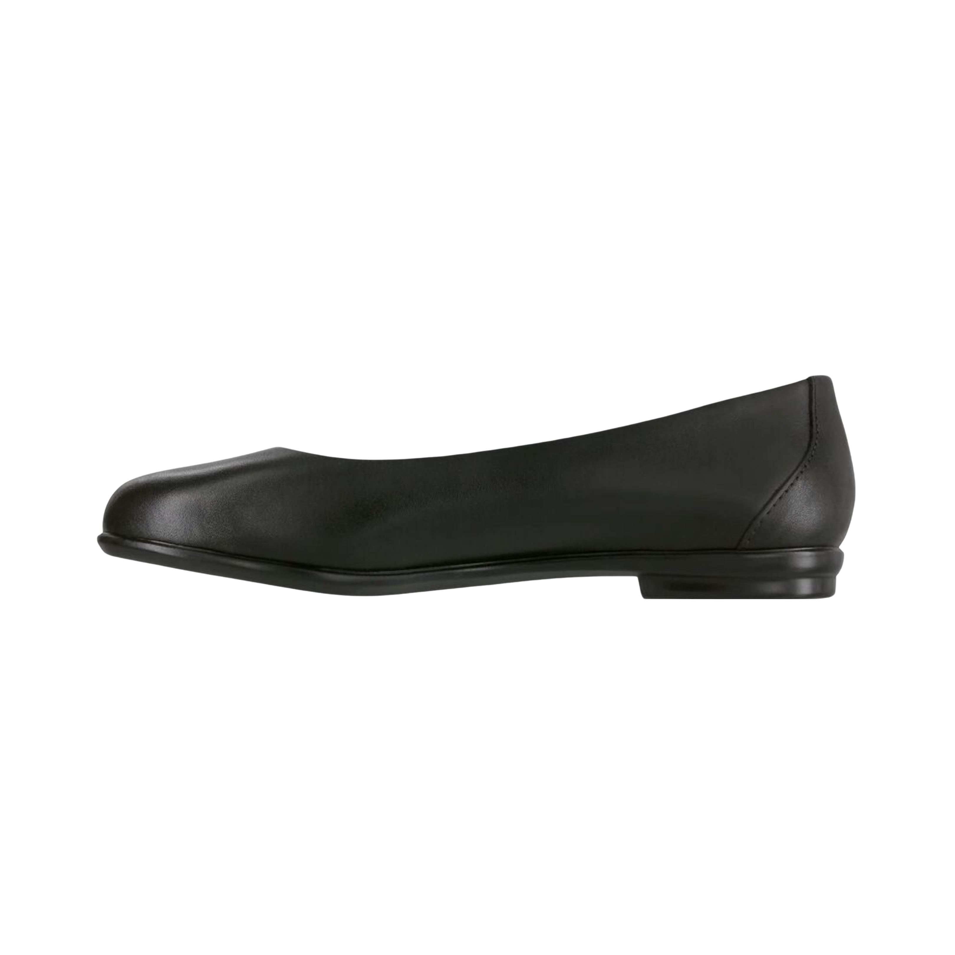 Women's Comfortable Ballet Flats - Black Leather Slip-On Shoes for Casual Wear, Work & Travel (Regular Width) - Perfect for Office, Walking & Everyday Outfits
