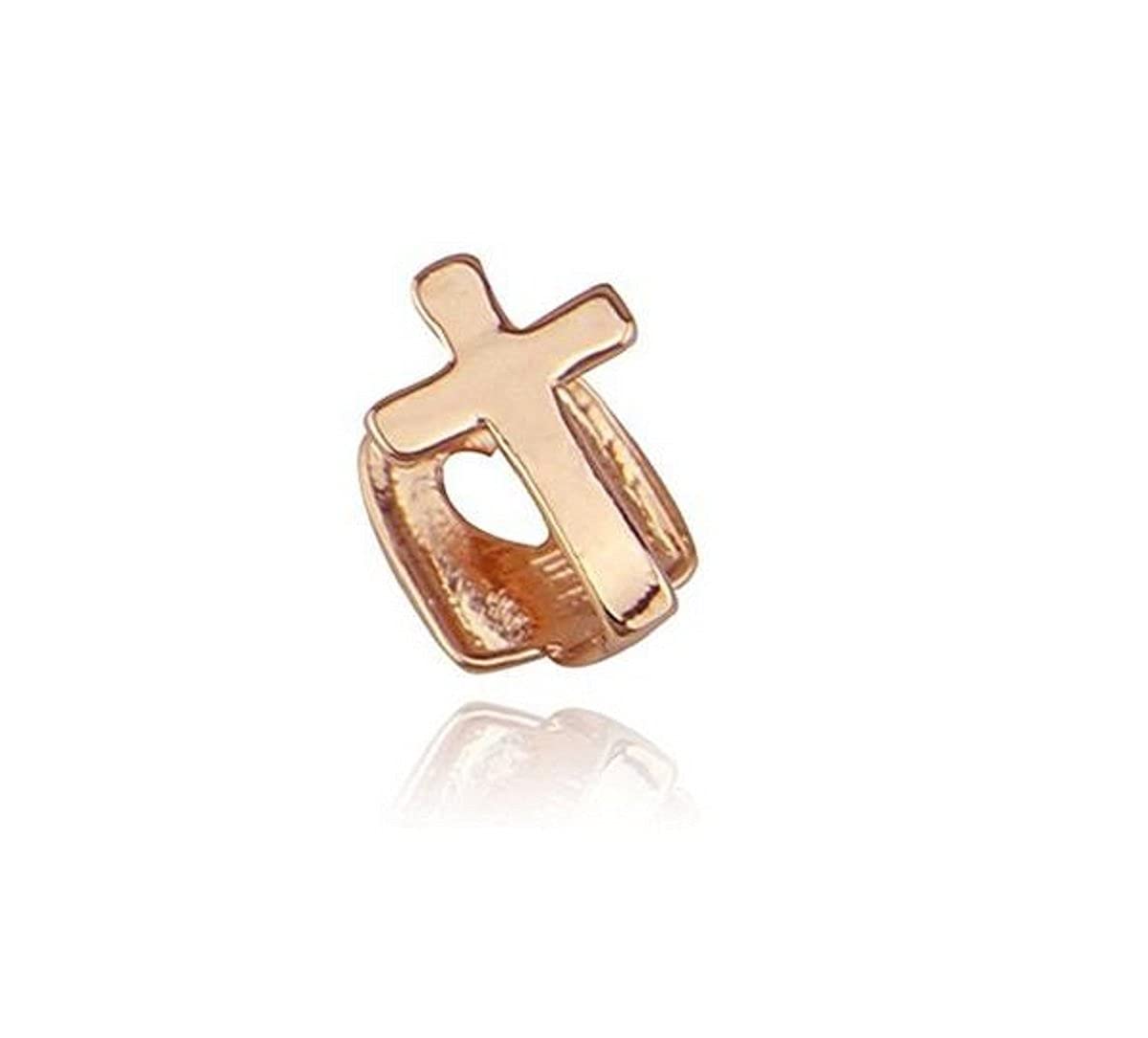 14K Gold Cross Heart Single Fang Teeth & 6 Bottom Grills Combo Set - 2 Piece Dental Jewelry for Men & Women - Perfect for Hip Hop Fashion, Concerts, and Special Occasions