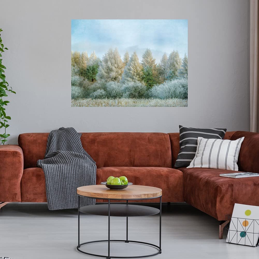 Winter Wonderland Fine Art Canvas Wall Decor by Artist Brooke T. Ryan - 32x24 Inch Ready to Hang Painting for Living Room, Bedroom, Office & More - Perfect for Holiday Home Decor & Cozy Winter Ambiance