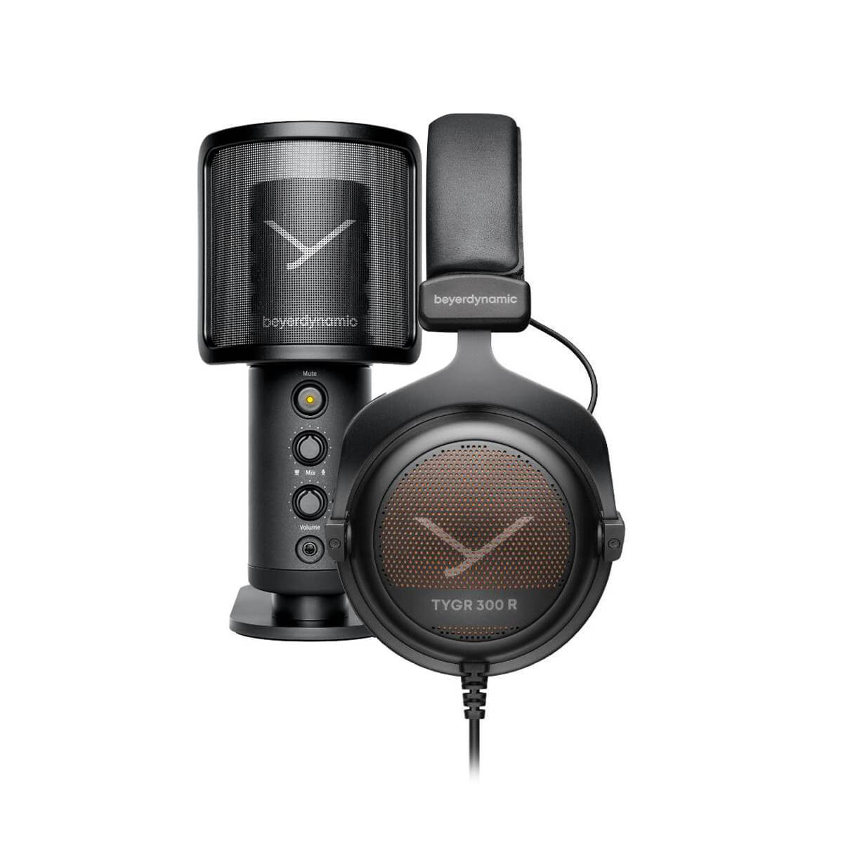 Beyerdynamic Team Tygr 300R Gaming Headset with Fox Condenser USB Microphone - Professional Streaming & Recording Setup for Twitch, YouTube & Podcasts