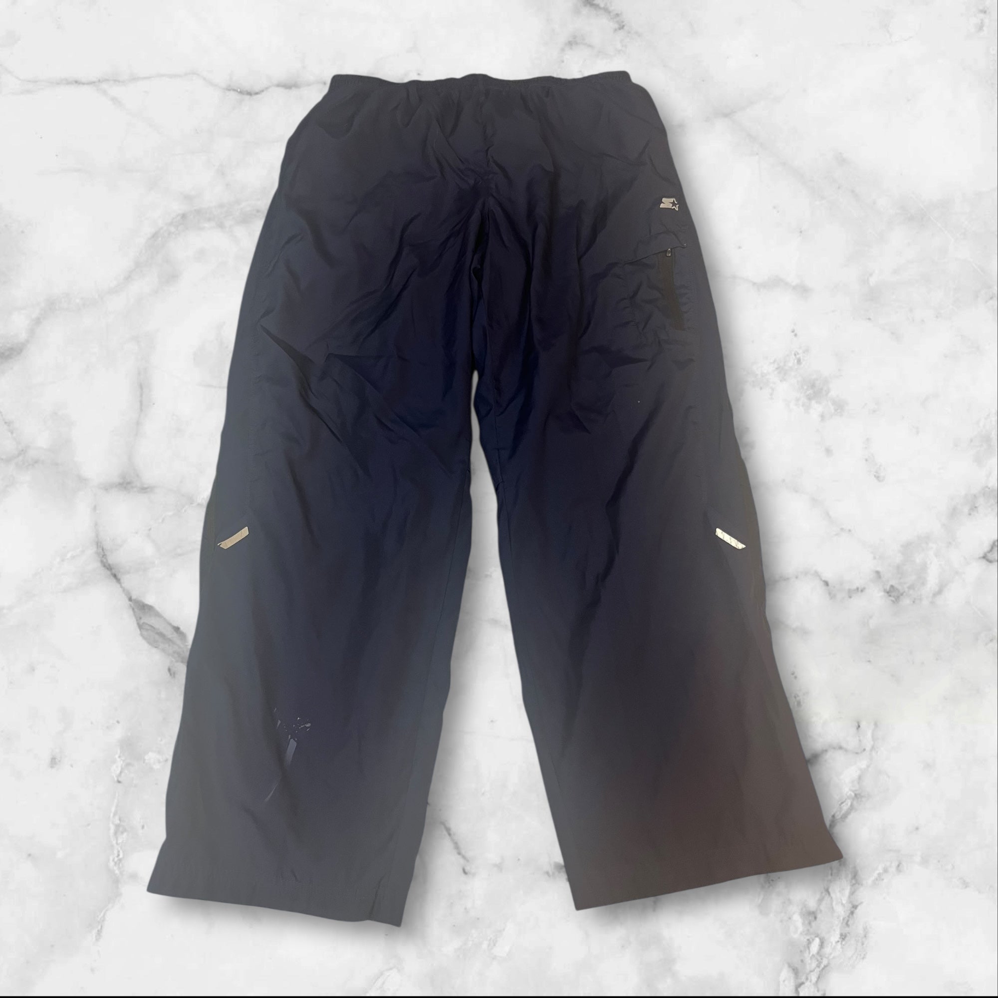 Vintage Starter Trackpants - Baggy Loose Fit Men's Joggers (Size S) - Retro 90s Style Athletic Pants for Casual Wear, Streetwear & Gym Workouts