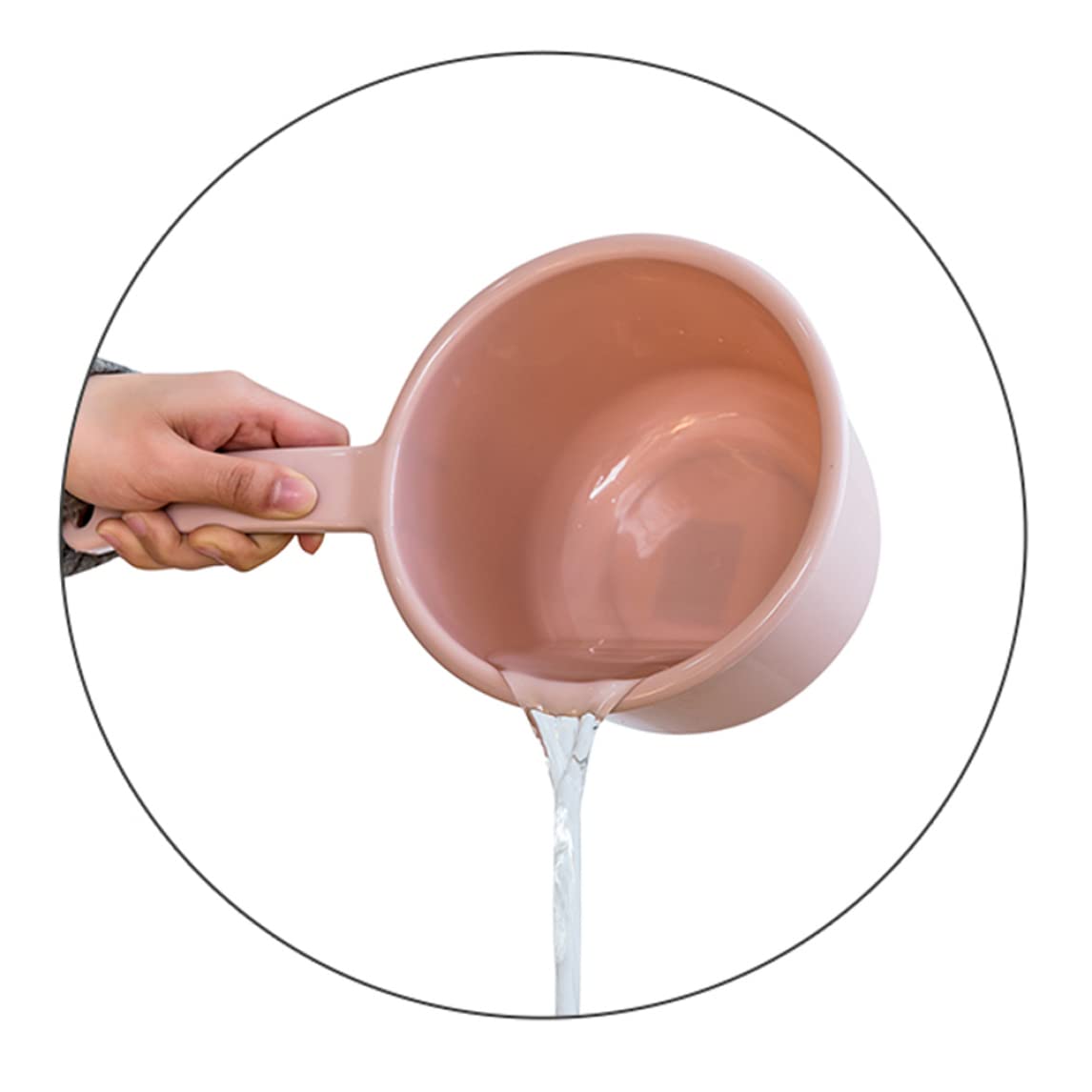 Thickened Plastic Water Ladle - 3-Piece Set (Pink, Blue, Green) for Bathing, Kitchen & Gardening | Durable Bath Spoon & Water Dipper for Shower, Cooking & Outdoor Use