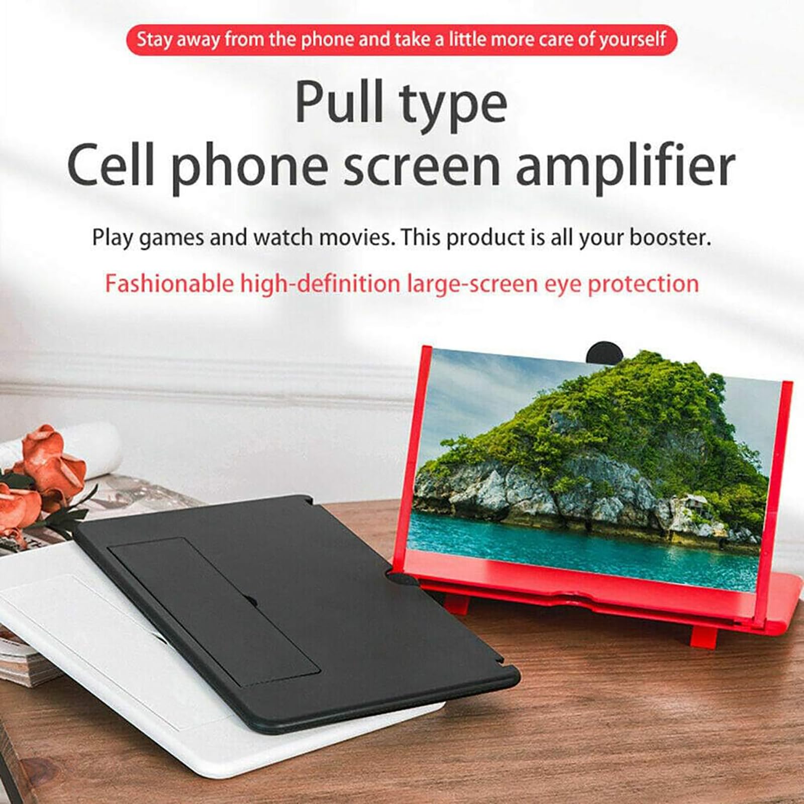 2024 Newest HD Screen Magnifier for Smartphones - 12in Mobile Phone Screen Amplifier (3PCS) | Eye Protection & Anti-Blue Light | Perfect for Movie Watching, Gaming & Reading