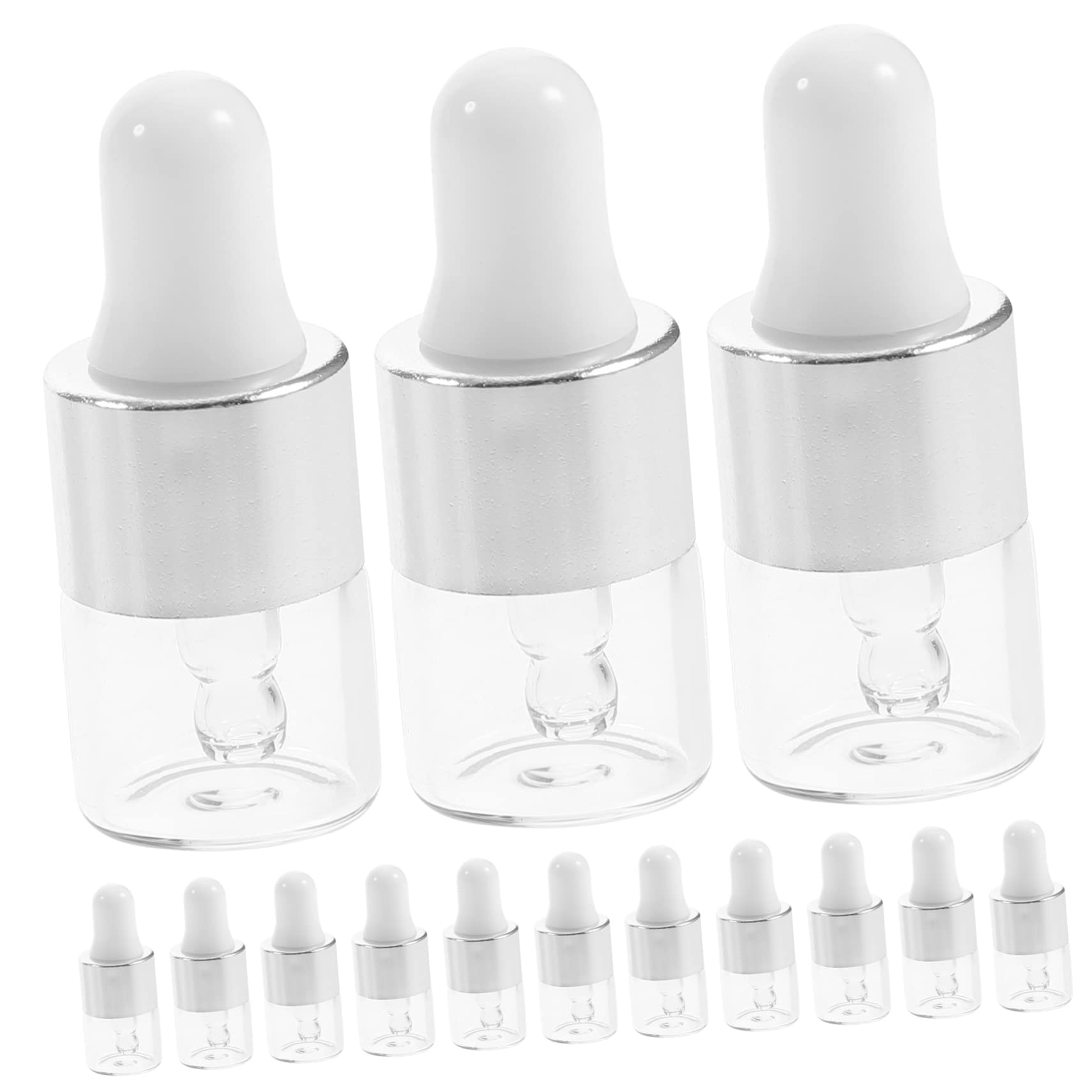 FRCOLOR 30pcs Clear Glass Essential Oil Dropper Bottles - Empty Travel-Sized Lotion Containers for DIY Blends, Aromatherapy, Perfume Making & Terrarium Decor - Leakproof Liquid Storage Solution