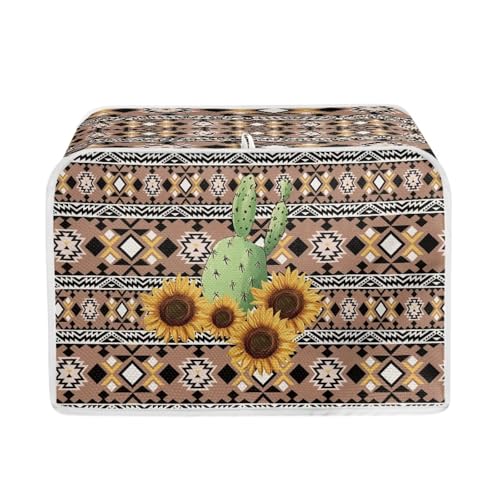Brown - Aztec Tribal Cactus Sunflower