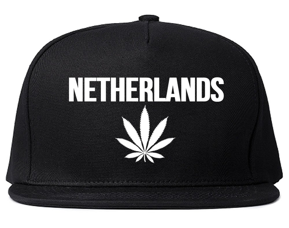 Netherlands Weed Leaf Snapback Hat - Adjustable Marijuana Pot Leaf Cap for Men & Women - Perfect for Stoner Fashion, Festivals & 420 Celebrations