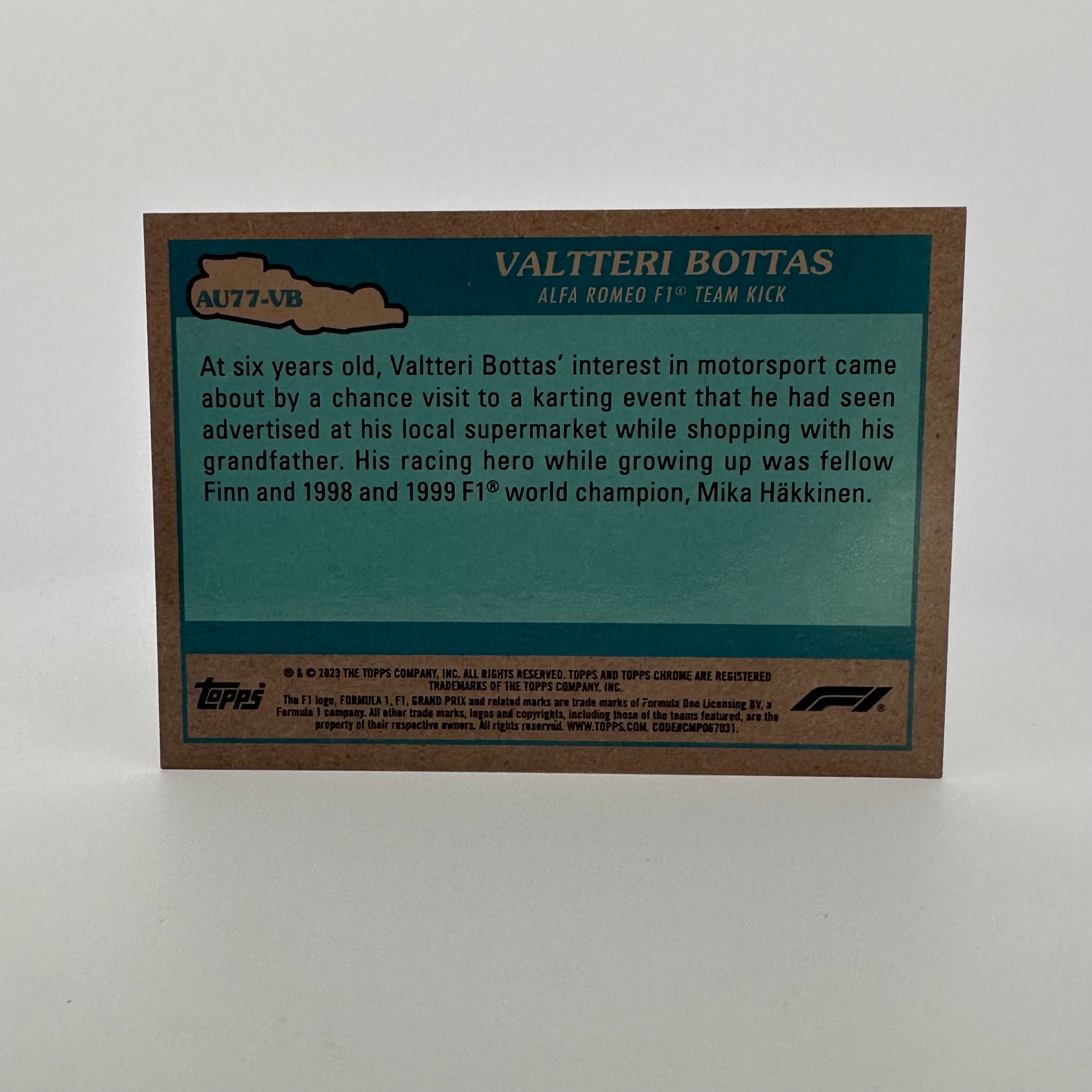 Valteri Bottas Alfa Romeo #AU77 VB 1977-2023 Chrome Orange 1:19/25 Scale Model - Perfect for F1 Collectors, Display Cases, and Racing Enthusiasts