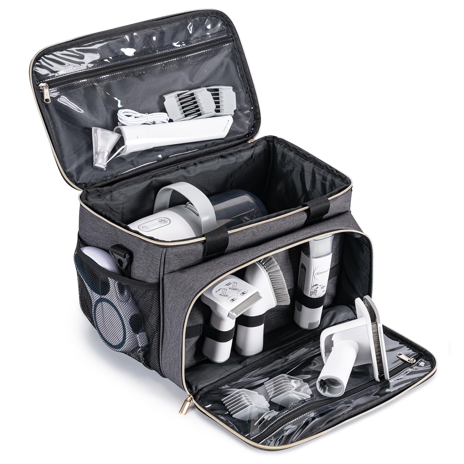 Premium Dog Grooming Vacuum Bag - Pet Hair Collection Kit for Vacuum Grooming Tools | Grey | Perfect for Home, Salon & Professional Pet Grooming Sessions