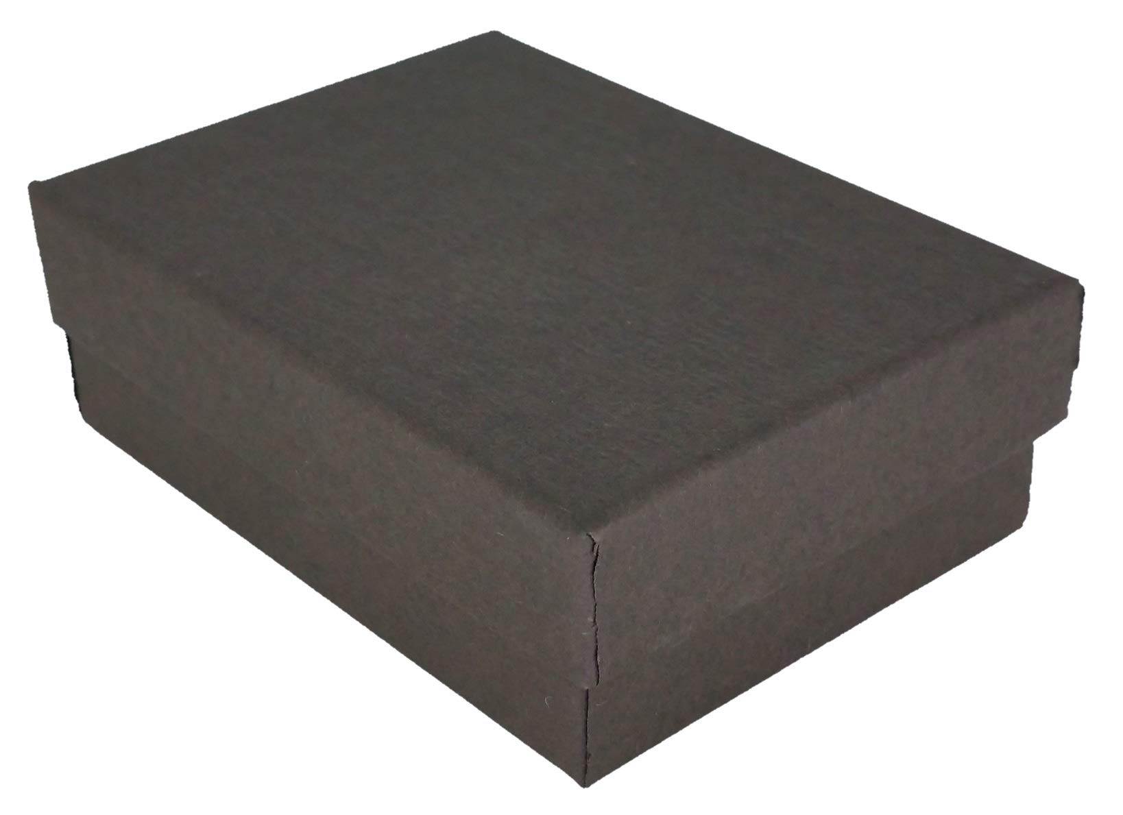 10 Pack 3.25x2.38x1 Inch Chocolate Jewelry Boxes - Cotton Filled for Rings & Necklaces