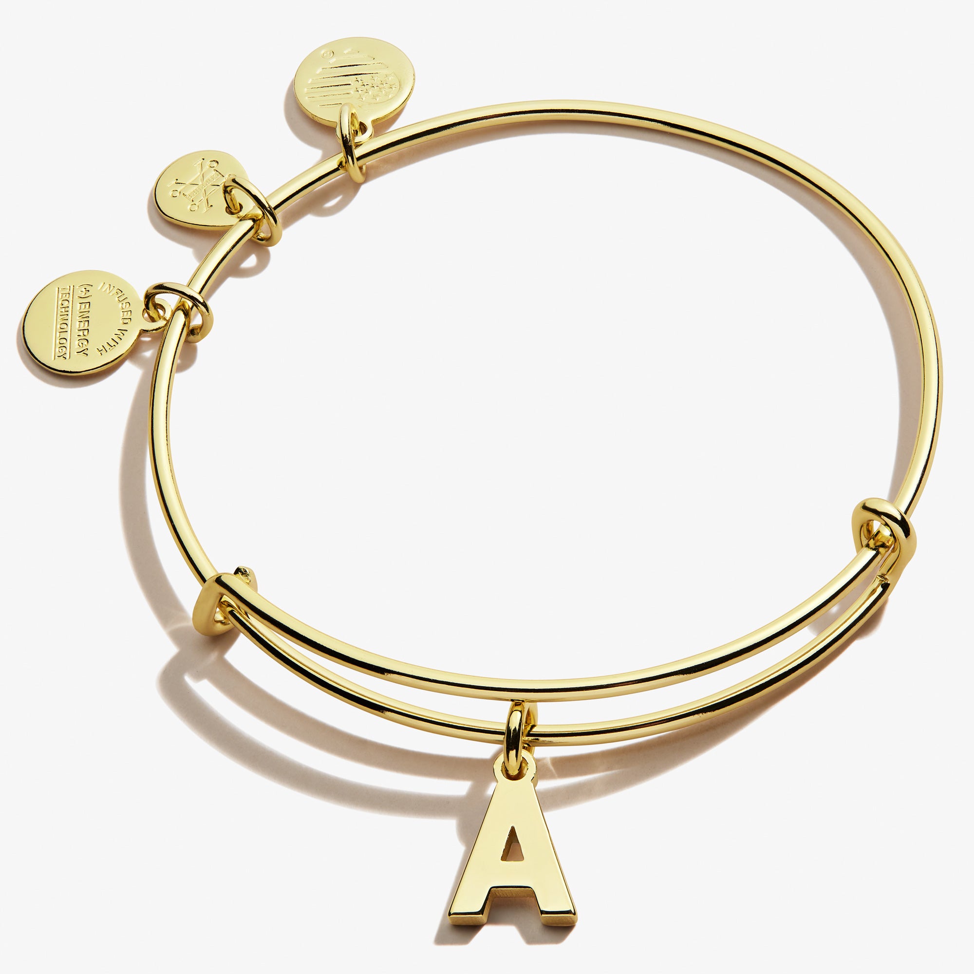 Initial A Charm Bangle - Personalized Alphabet Letter Bracelet for Women & Girls - Perfect for Gifts, Birthdays, and Everyday Wear