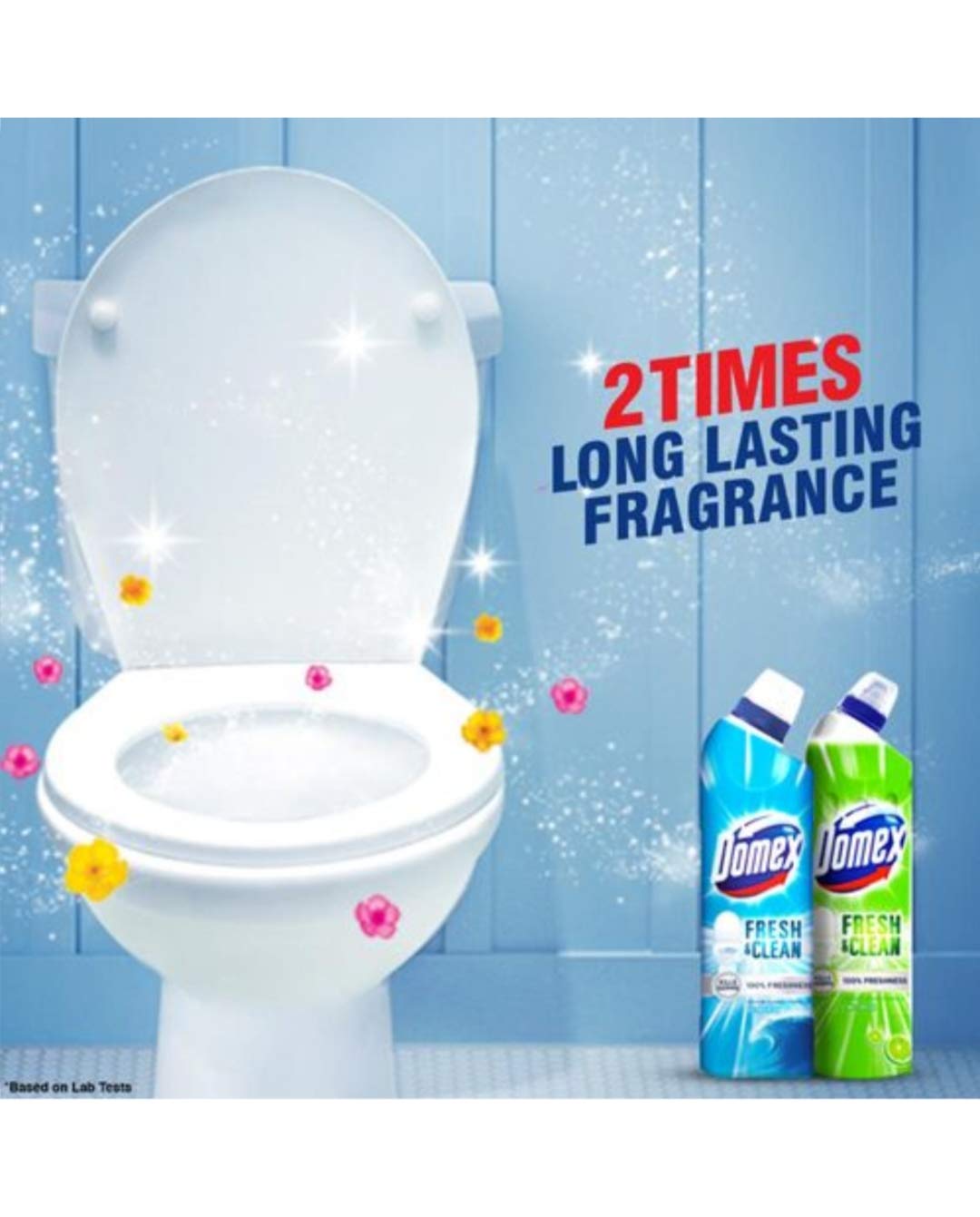 Domex Ocean Fresh Toilet Cleaner - 500ml (2-Pack) | Powerful Bathroom Cleaner for Stains & Odor Removal | Ideal for Homes, Hotels & Restrooms