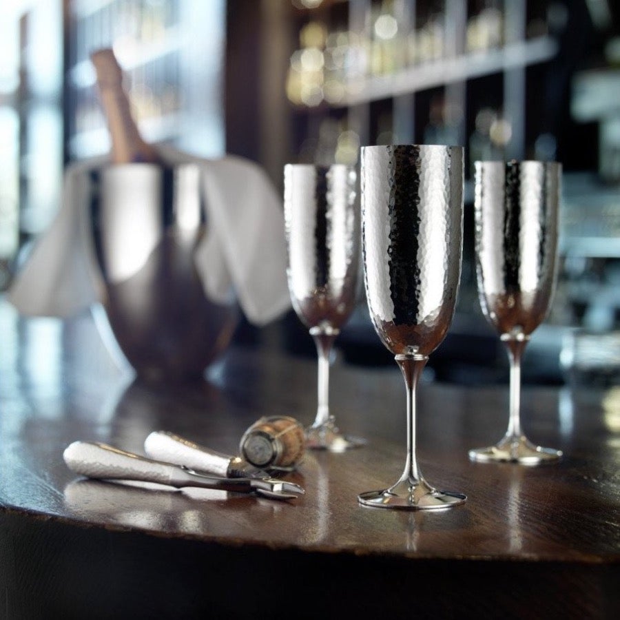 Martele Champagne Flute Set - Elegant Crystal Glassware for Wedding, Party & Celebrations - Perfect for Toasting, Romantic Dinners & Special Occasions