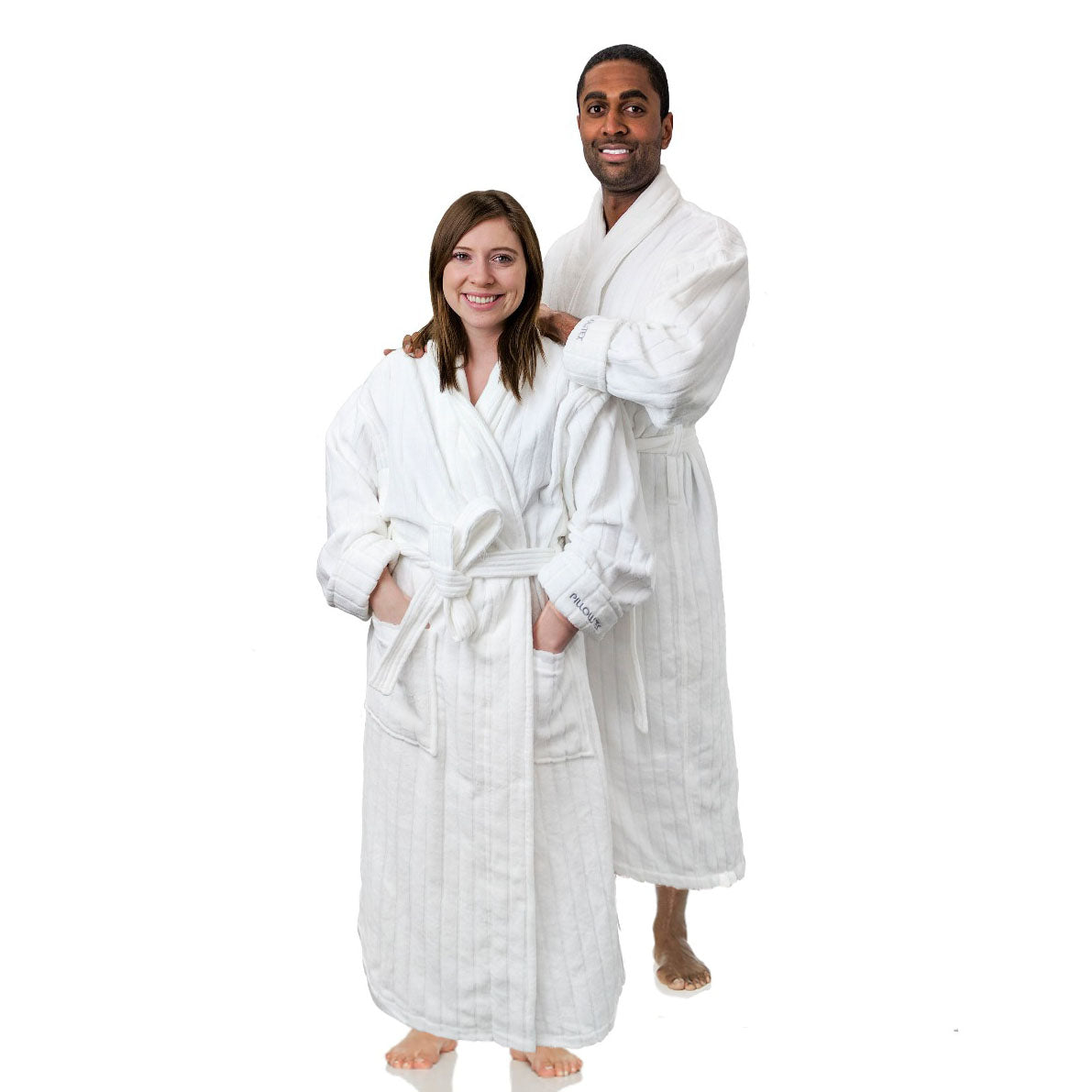 Luxury Pillowtex Hotel Robe - 100% Combed Cotton Velour Bathrobe for Women & Men | Spa, Resort & Home Relaxation